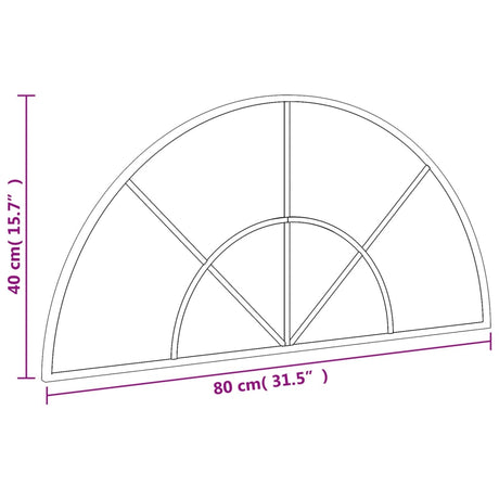Wall Mirror Black Arch Iron
