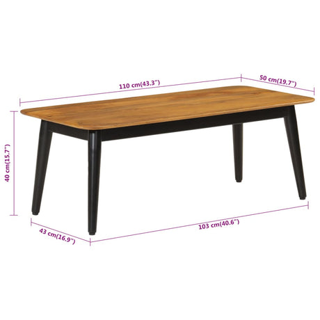 Coffee Table Solid Wood Mango And Iron