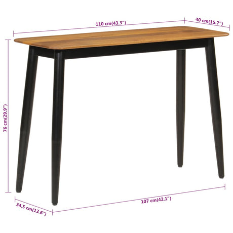 Console Table 110X40X76 Cm Solid Wood Mango And Iron