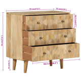 Drawer Cabinet 70X35X Solid Wood Mango