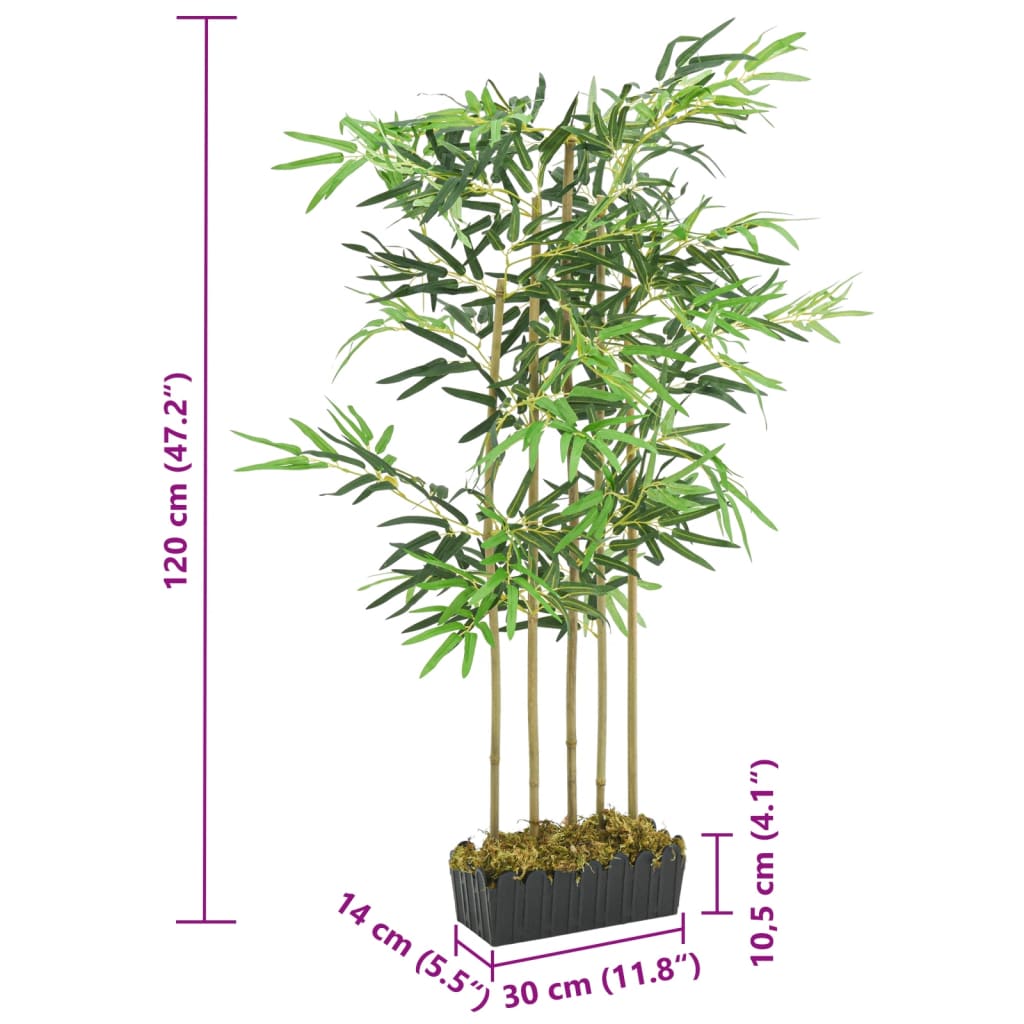 Artificial Bamboo Tree 730 Leaves 120 Cm Green