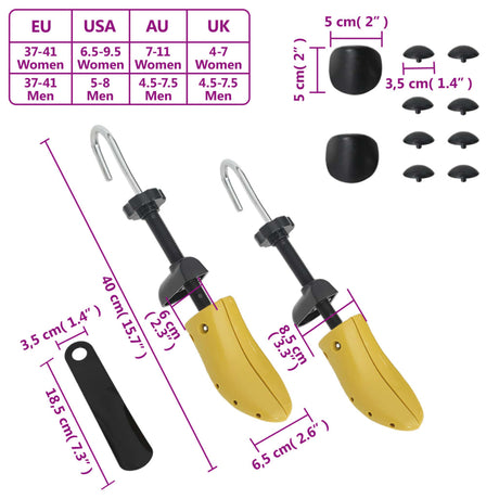 Shoe Stretchers With Shoe Horn Yellow Eu Plastic