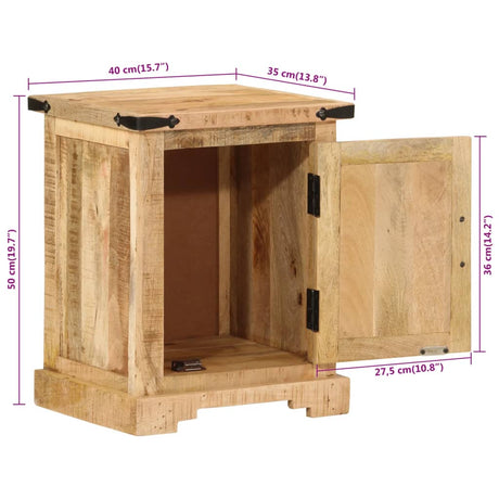 Bedside Cabinet 40X35X50 Cm Solid Wood Mango