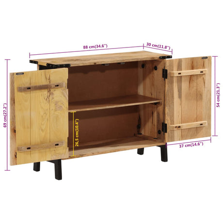 Sideboard 88X30X69 Cm Solid Wood Mango