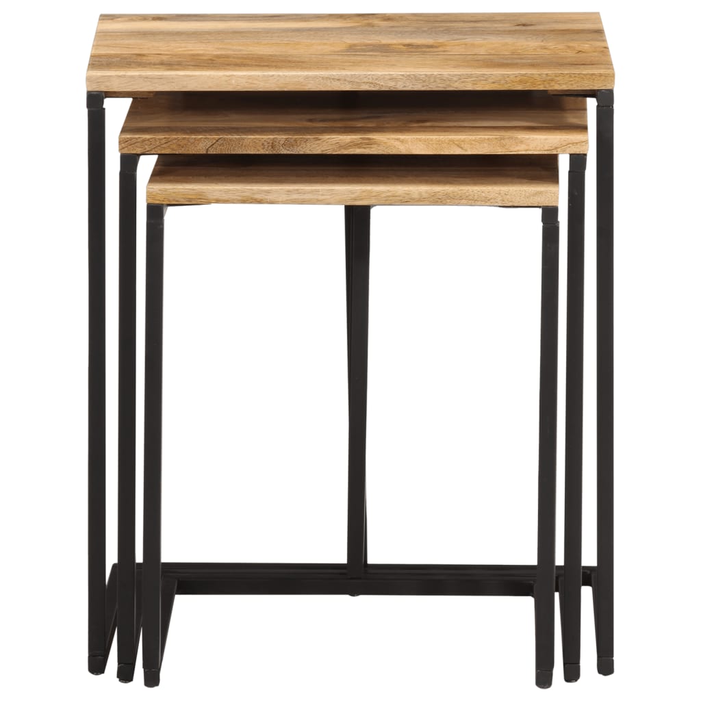 Nesting Tables 3 Pcs Solid Wood Acacia