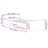 Bed Frame without Mattress Concrete Grey 100x200 cm