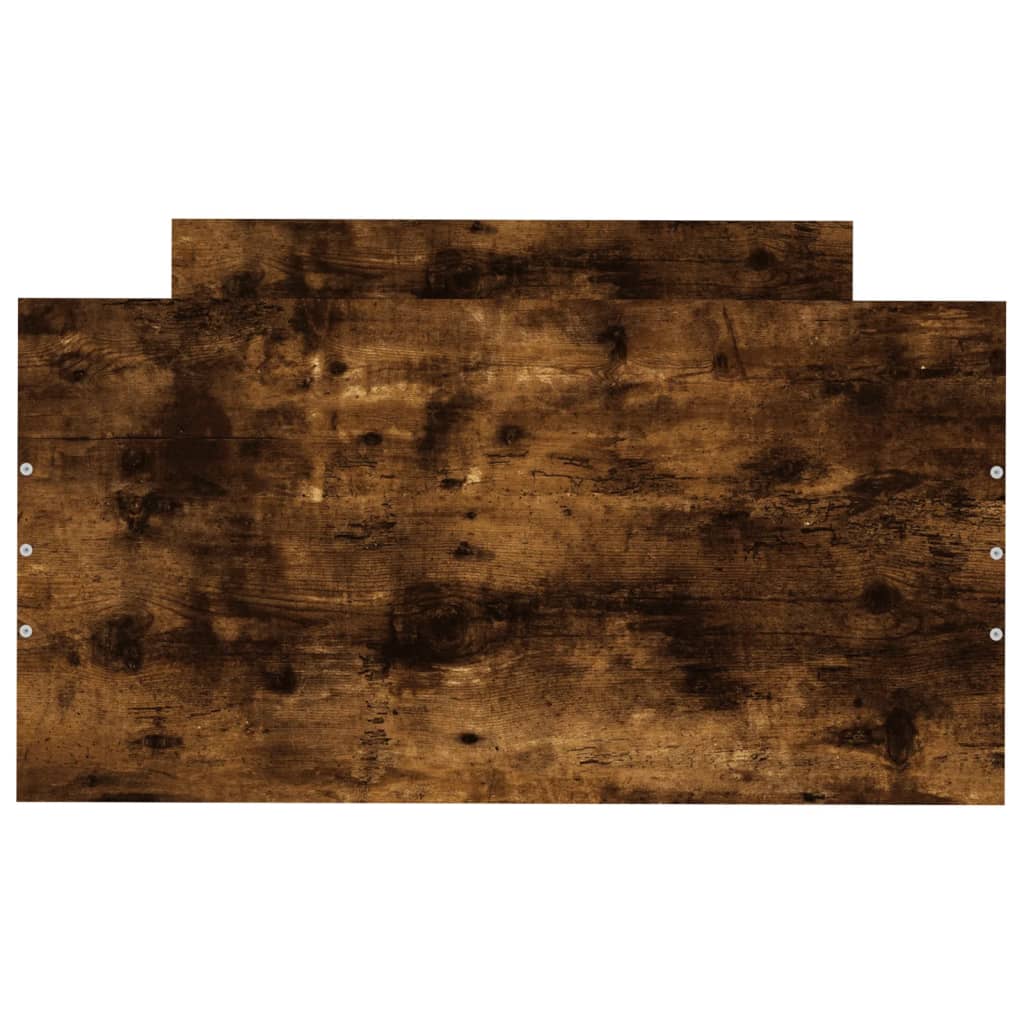Bed Frame without Mattress Smoked Oak 75x190 cm Small Single  Engineered Wood