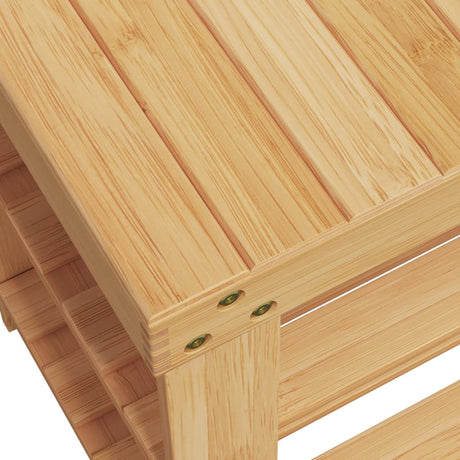 Shoe Rack 3-Tier 70X27.5X45 Cm Bamboo