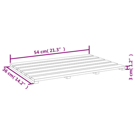 Bamboo Bath Mat 54X36 Cm