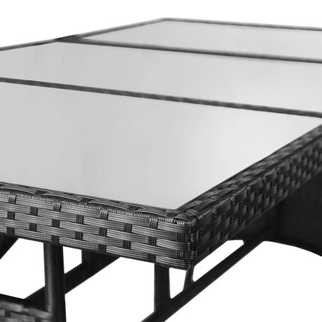 Garden Black 170X80X74 Cm Poly Rattan