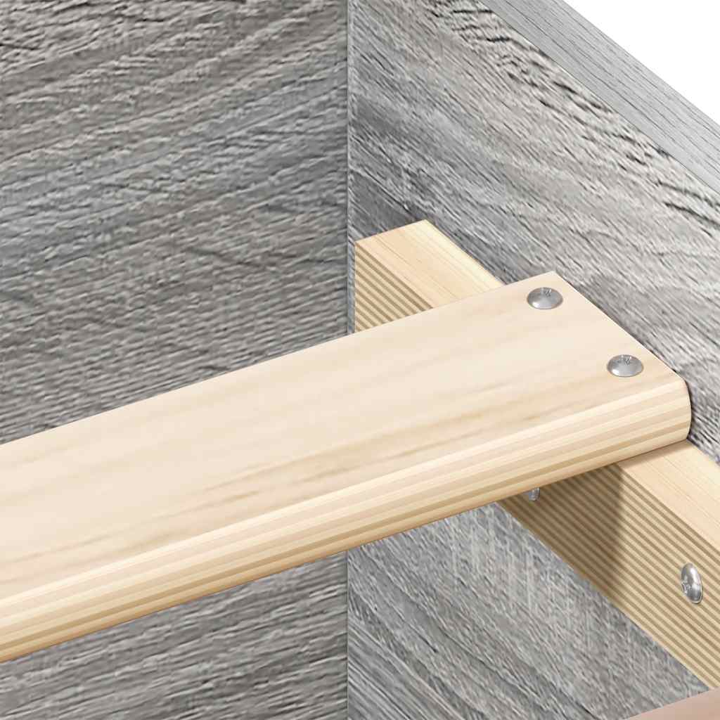 Bed Frame without Mattress Grey Sonoma 160x200 cm