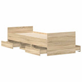 Bed Frame without Mattress Sonoma Oak 90x200 cm