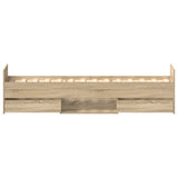 Bed Frame without Mattress Sonoma Oak 90x200 cm