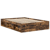 Bed Frame without Mattress Smoked Oak 160x200 cm