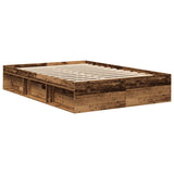 Bed Frame without Mattress Smoked Oak 160x200 cm