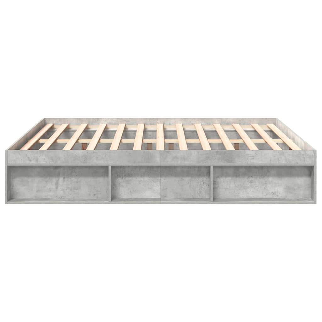 Bed Frame without Mattress Concrete Grey 180x200 cm Super King Super King Size
