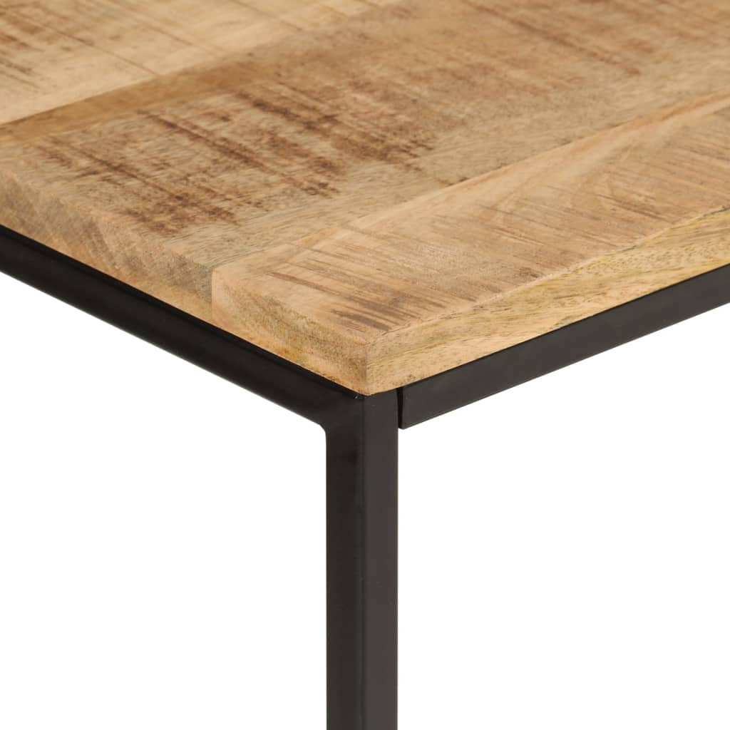 Console Table 90x30x75 cm Solid Rough Mango Wood and Iron
