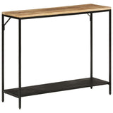 Console Table 90x30x75 cm Solid Rough Mango Wood and Iron