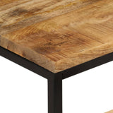 Nesting Coffee Tables 3 Pcs Solid Rough Mango Wood And Iron