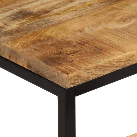 Nesting Coffee Tables 3 Pcs Solid Rough Mango Wood And Iron