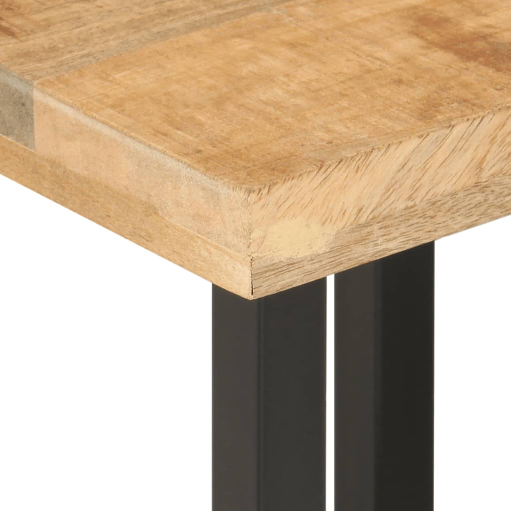 Nesting Coffee Tables 3 pcs Solid Rough Mango Wood and Iron