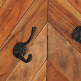 Wall Coat Rack 90X1X35 Cm Solid Wood Acacia And Iron