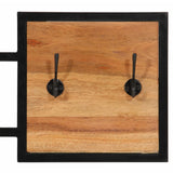 Wall Coat Rack 90X1X35 Cm Solid Wood Acacia And Iron