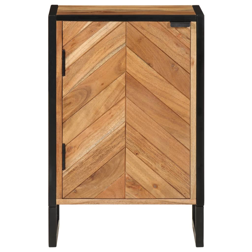 Bathroom Cabinet 40X30X60 Cm Solid Wood Acacia And Iron