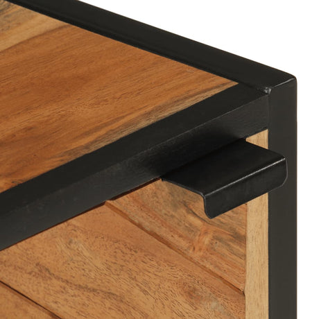 Bathroom Cabinet 40X30X60 Cm Solid Wood Acacia And Iron