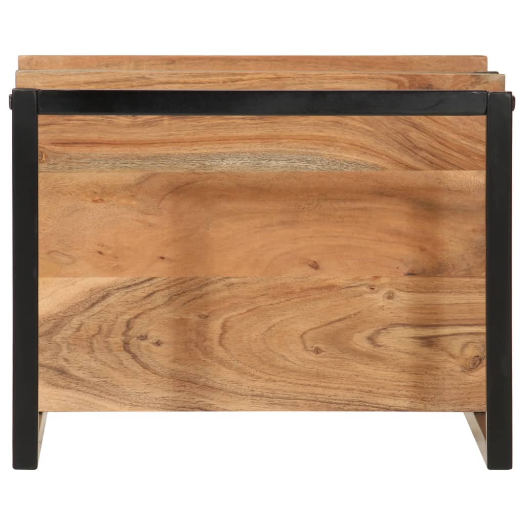 Wall Shelf 40X30X50 Cm Solid Wood Acacia And Iron