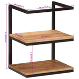 Wall Shelf 40X30X50 Cm Solid Wood Acacia And Iron