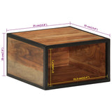 Wall-Mounted Bedside Cabinet 35X35X20 Cm Solid Wood Acacia