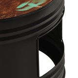Bar Tables Drum Shape 3 Pcs Solid Wood Reclaimed