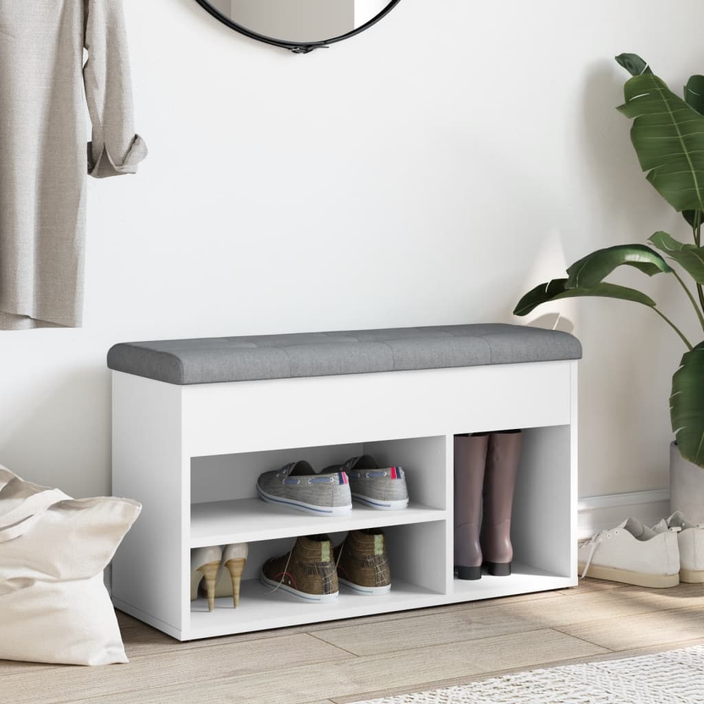 Shoe Bench 82X32X45.5 Cm Engineered Wood