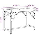Dining Bench Steel And Fabric