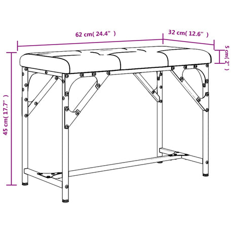 Dining Bench Steel And Fabric