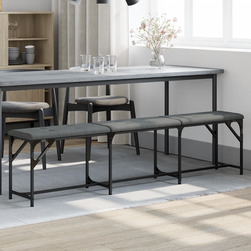 Dining Bench Steel And Fabric