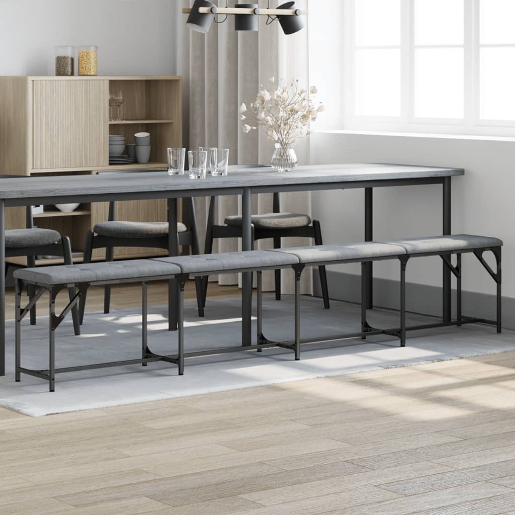 Dining Bench Steel And Fabric