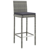 7 Piece Garden Bar Set With Cushions Poly Rattan