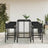 5 Piece Garden Bar Set With Cushions Poly Rattan
