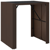 5 Piece Garden Bar Set With Cushions Poly Rattan