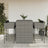 5 Piece Garden Bar Set With Cushions Poly Rattan