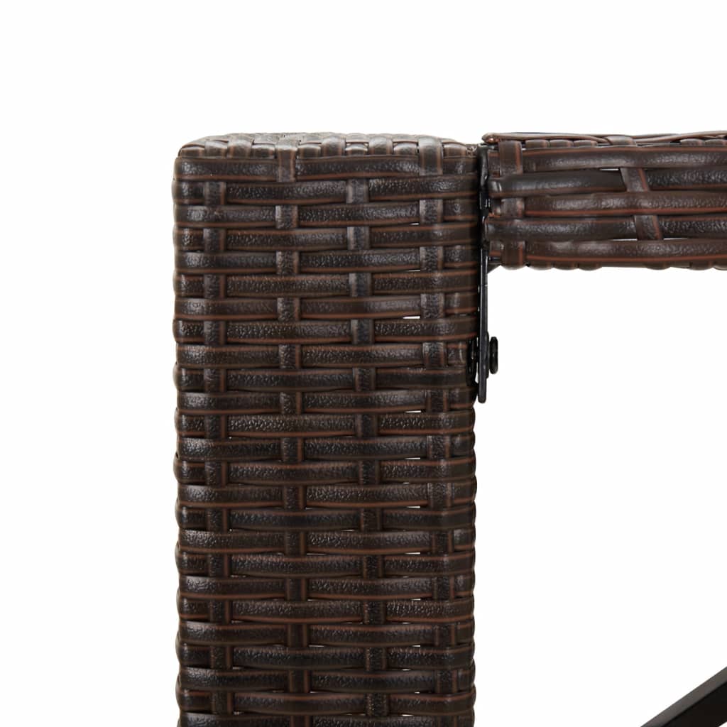 5 Piece Garden Bar Set With Cushions Poly Rattan