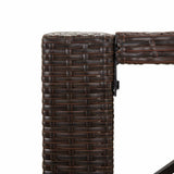 5 Piece Garden Bar Set With Cushions Poly Rattan