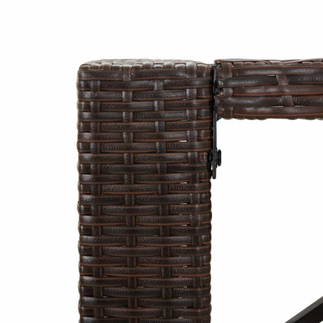 5 Piece Garden Bar Set With Cushions Poly Rattan