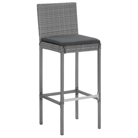 7 Piece Garden Bar Set With Cushions Poly Rattan