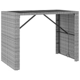 7 Piece Garden Bar Set With Cushions Poly Rattan