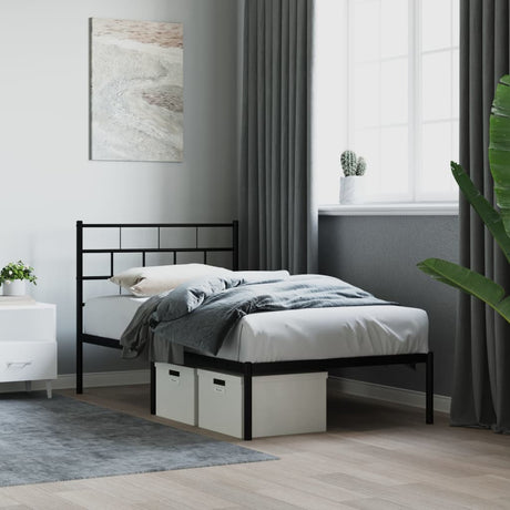 Metal Bed Frame Without Mattress 90X200Cm