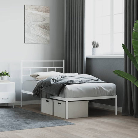 Metal Bed Frame Without Mattress 90X200Cm
