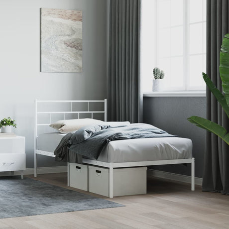 Metal Bed Frame Without Mattress 90X200Cm